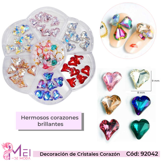Cristales Brillantes de Corazón