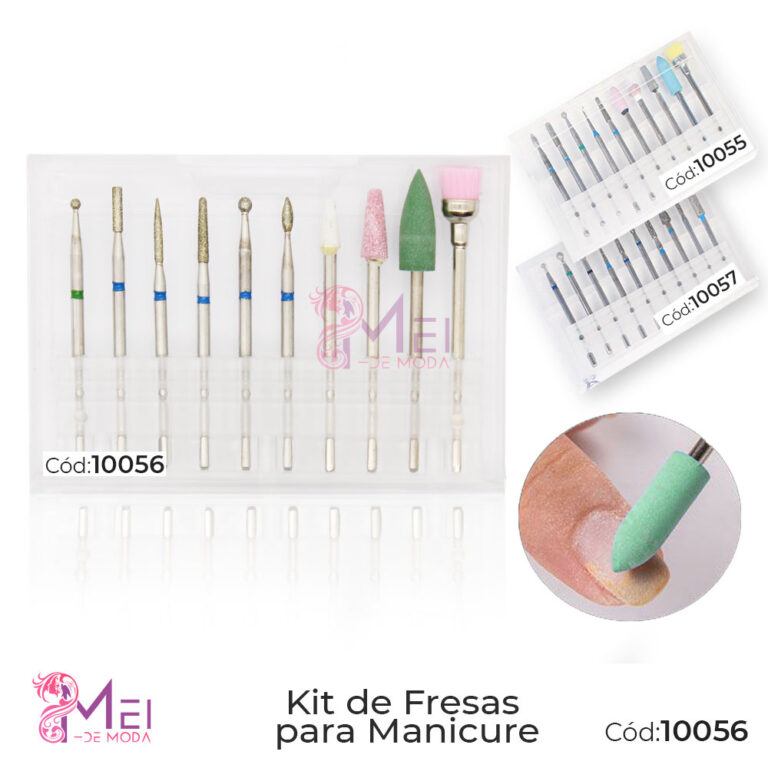 Kit de Fresas Manicura Rusa 10 pcs