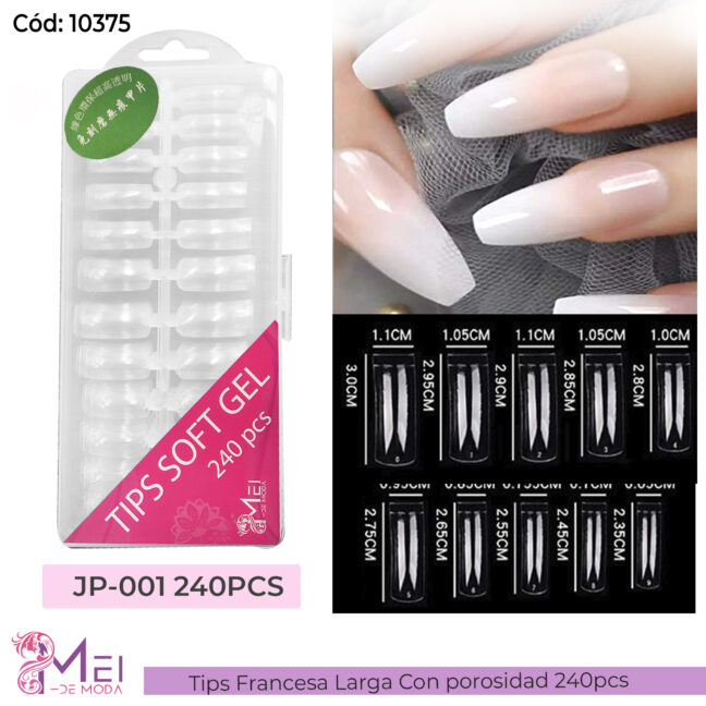 Tips Francesa Soft Gel 240PCS