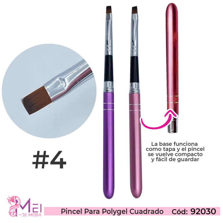 Pincel para Polygel Cuadrado N4