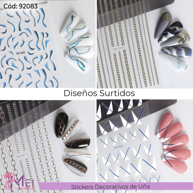 12 Stickers Abstractos Elegantes