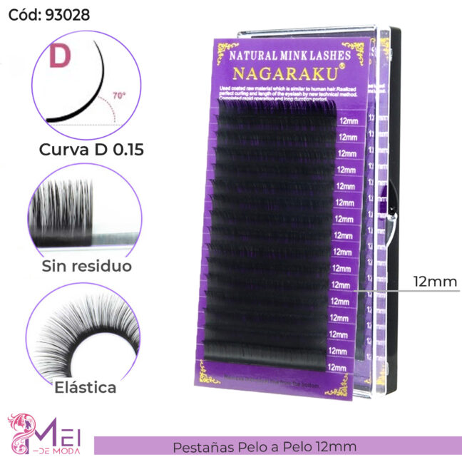 Pestañas Pelo a Pelo 12mm NAGARAKU