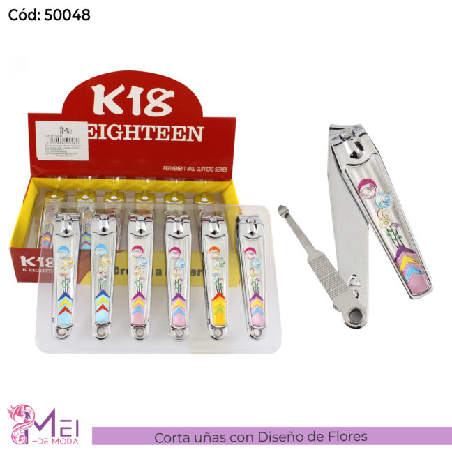 Corta Uñas con Diseño Flores