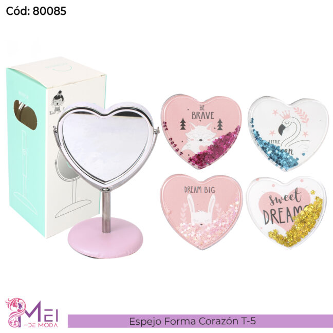 Espejo Corazón con Diseño T-5
