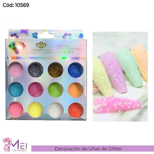 2 Decoración de Uñas Glitter x 1500 psos