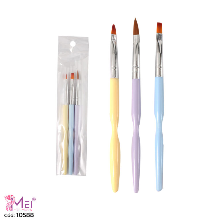 Set 3 Pinceles para Manicure