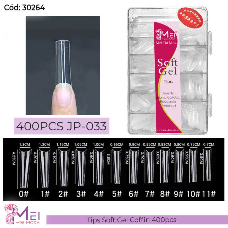 Tips Soft Gel Coffin 400 PCS