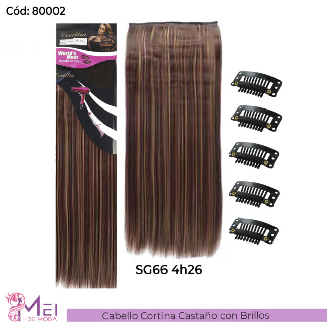 Cabello Castaño con Brillo