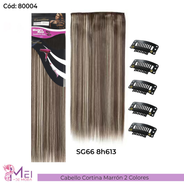 Cabello Cortina Extension Marrón