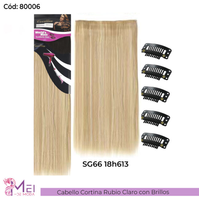 Cabello Cortina Extension Rubio Claro