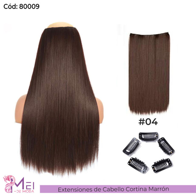 Cabello Cortina Extension Marrón