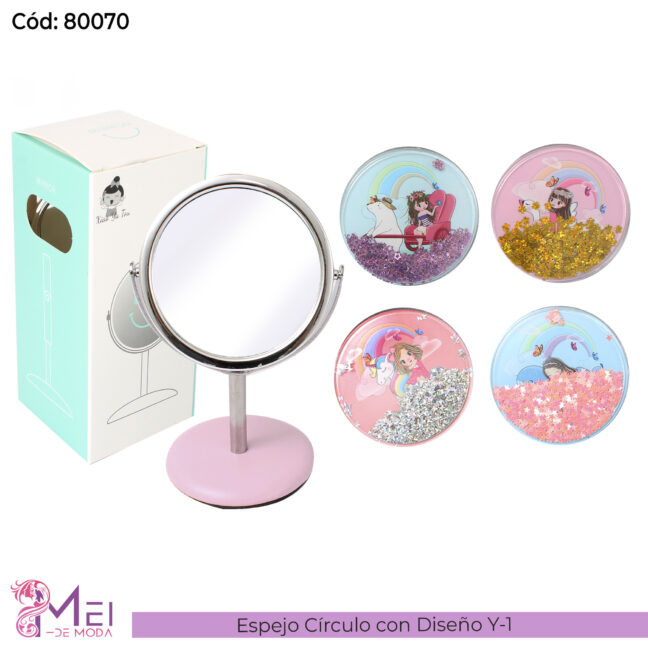 Espejo Circular con Diseño Y-1