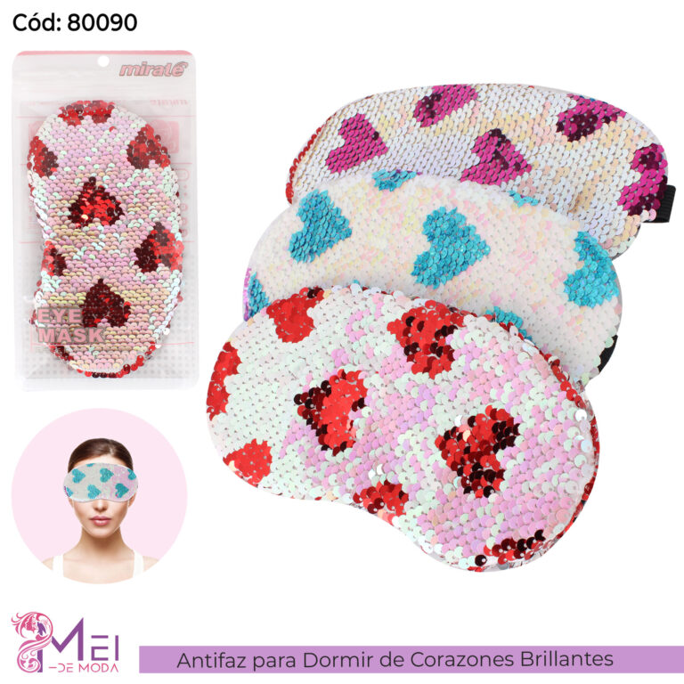 2 Antifaz para Dormir Corazones Brillantes