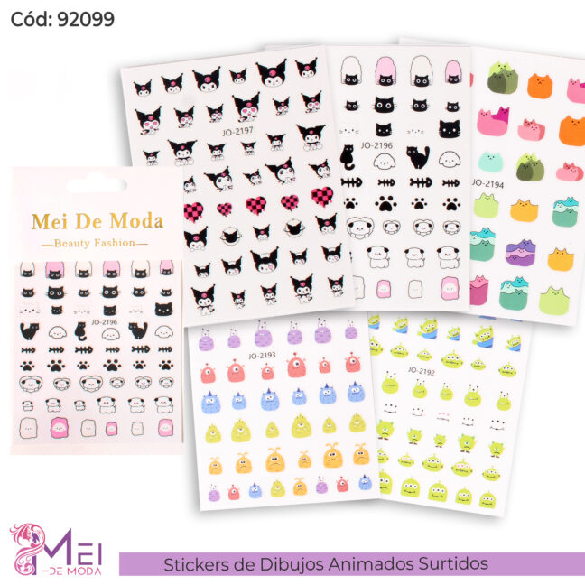 12 Stickers de Dibujos Animados