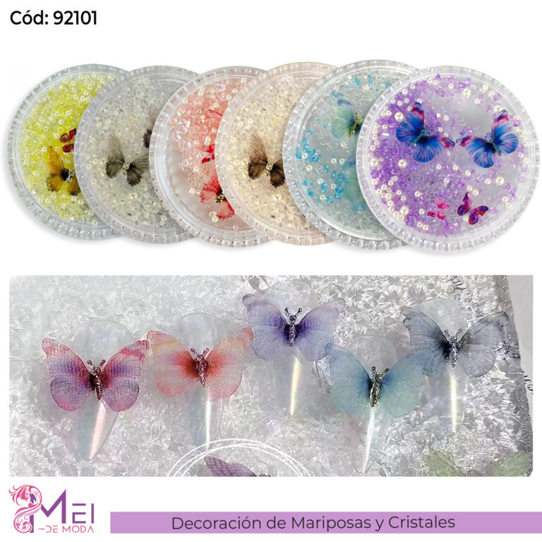 Decoración Mariposa y Cristales