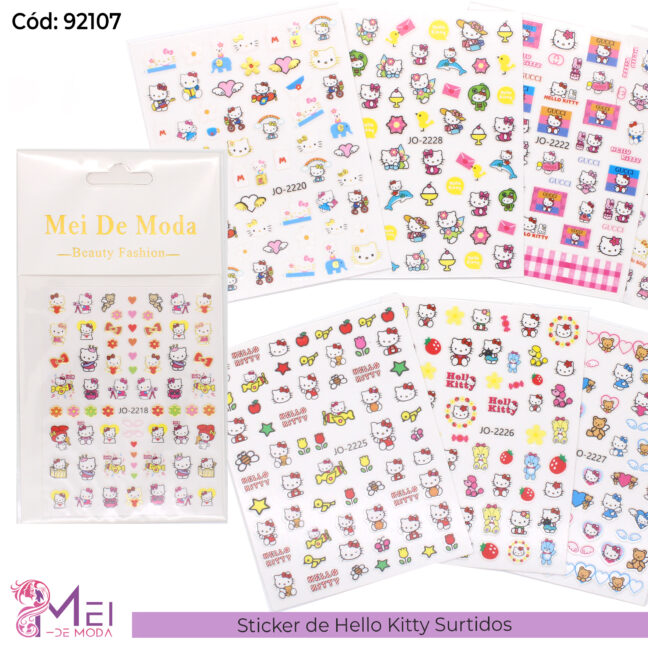 12 Stickers de Hello Kitty Surtidos