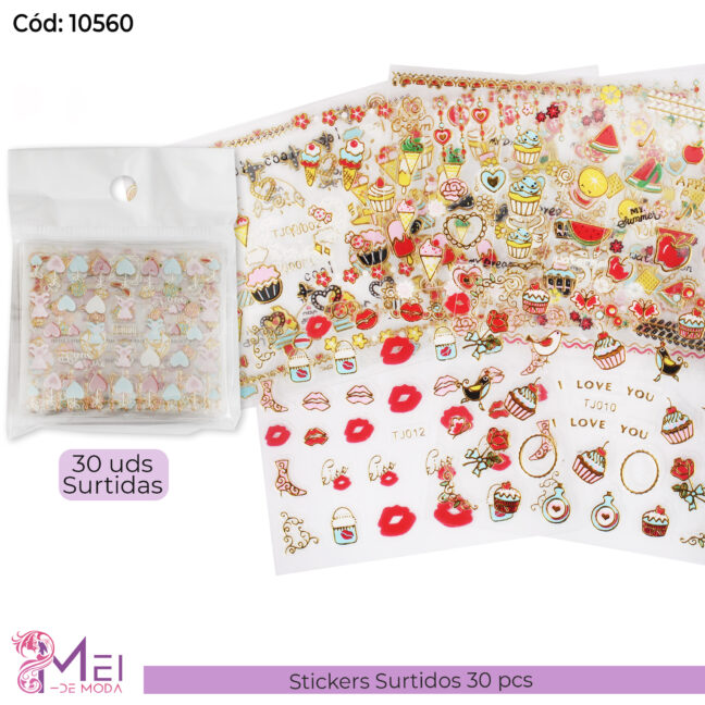 30 Stickers Mariposas Azules Surtidas 3D (copia)