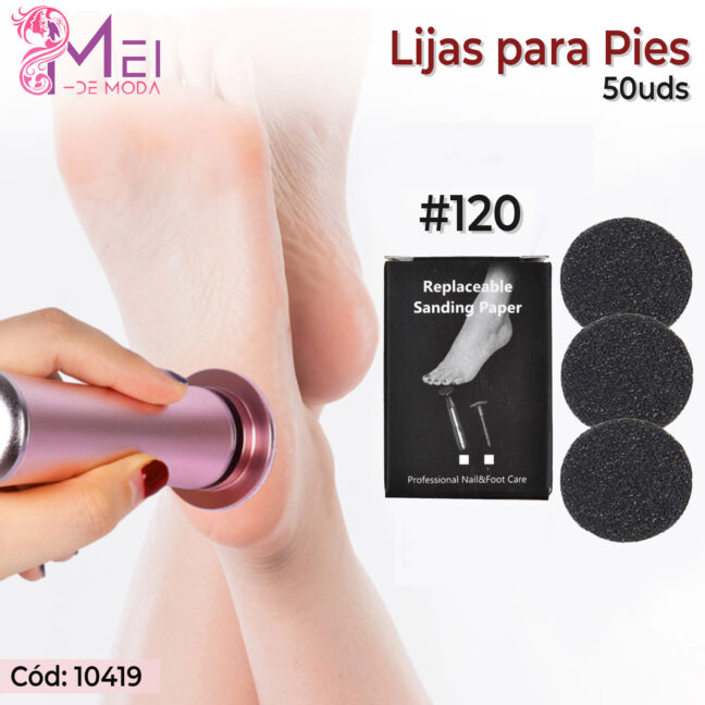 50 pcs Lija para Pies #120