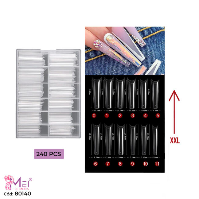 Tips Soft Gel Conffin Sonrisa 240 PCS XXL