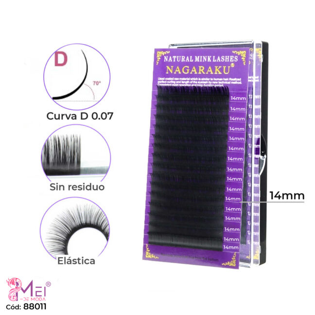 Pestañas Pelo a Pelo 14mm NAGARAKU