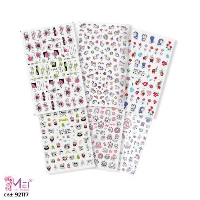 12 Stickers de Personajes dibujos animados