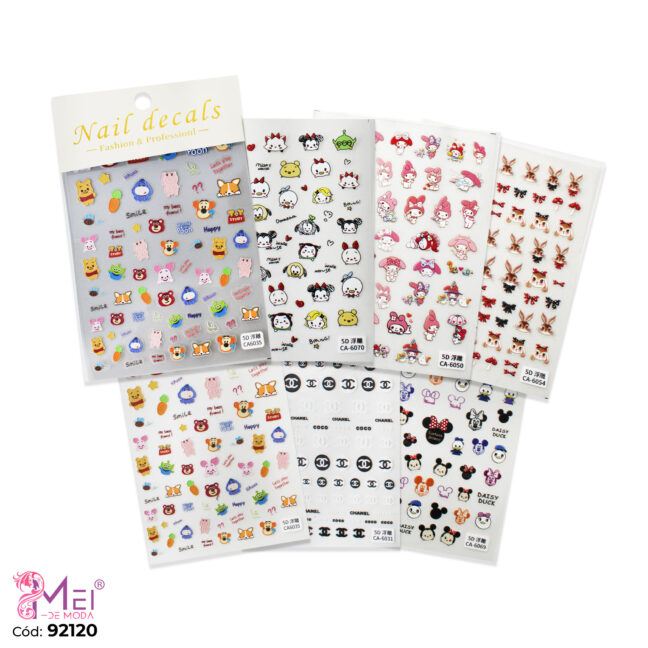 6 Stickers de Animales y Lazos