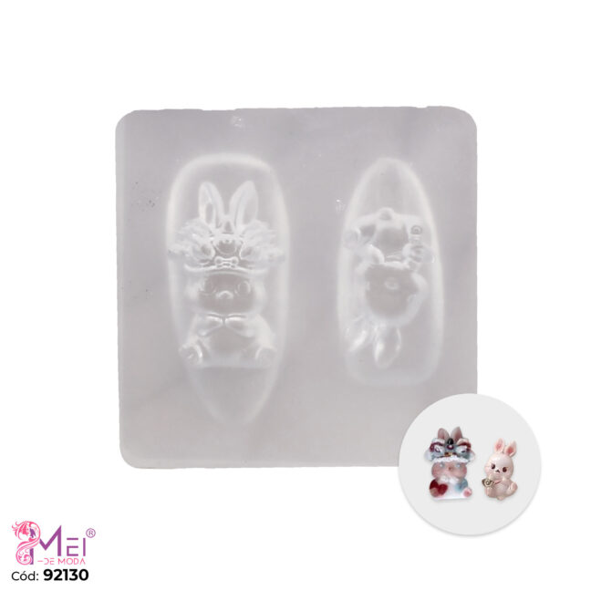 Molde para Hacer Formas Conejito 3D