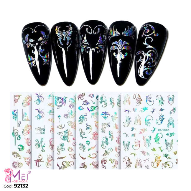 12 Stickers Elegantes Tornasol