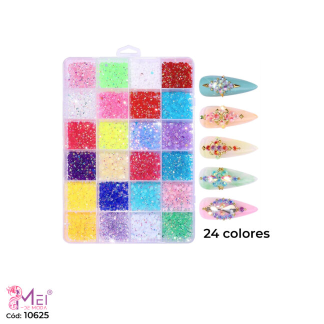 Cristal de Colores Decoración de Manicure