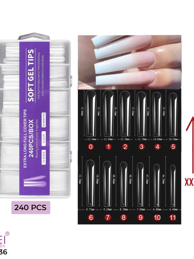 Tips Soft Gel Cuadrada XXXL