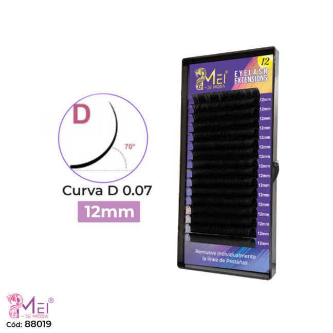 Pestañas 12mm curva D 0.07
