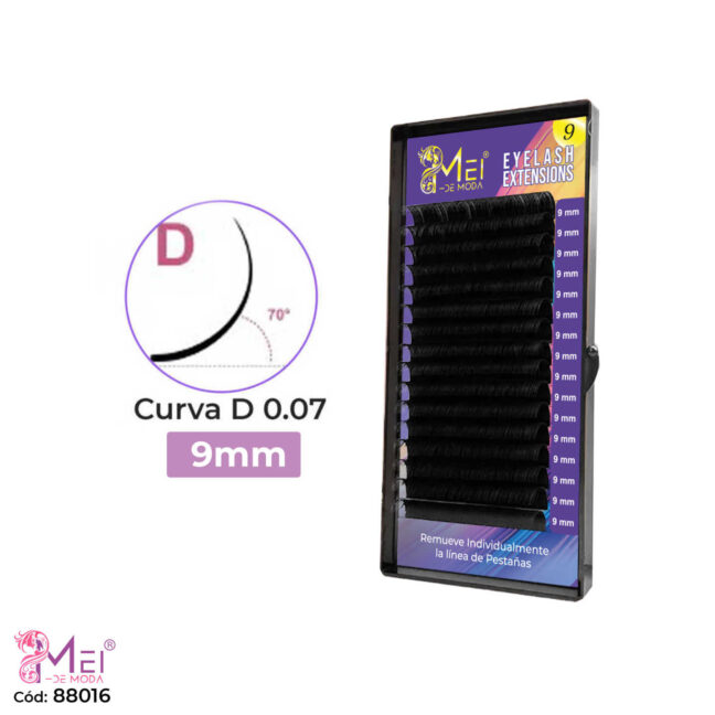 Pestañas 9mm curva D 0.07