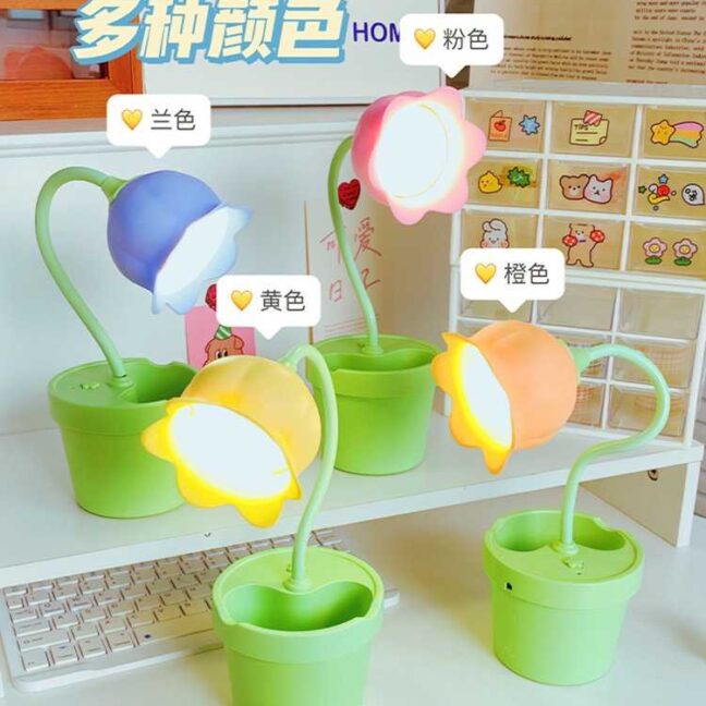 Lámpara de Mesa Flores Grandes
