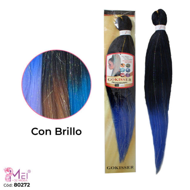 Kanekalón Pre-stretched 2 Colores 70 gr 1B/blue