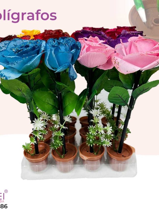 Lapicero en Rosa de Colores