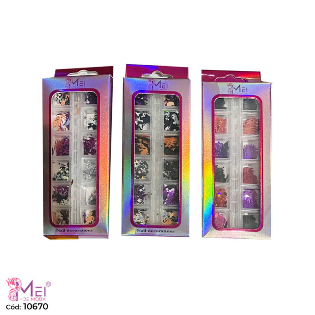 4 Decoración de Uñas Brillantes Surtida x 1200psos