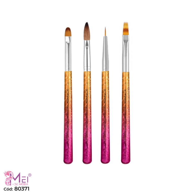 Set 4 Pinceles de Manicure