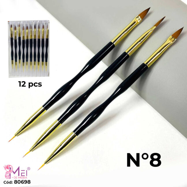 Pincel Acrilico y Liner Doble Punta