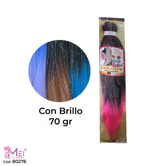 Kanekalón Pre-stretched 2 Colores 70 gr 1B/PINK