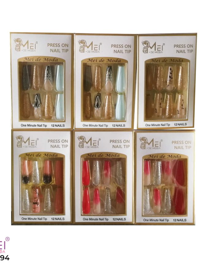 Tips Press On Diseño Escarchados Ballerina 12 pcs