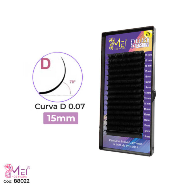 Pestañas 15mm curva D 0.07