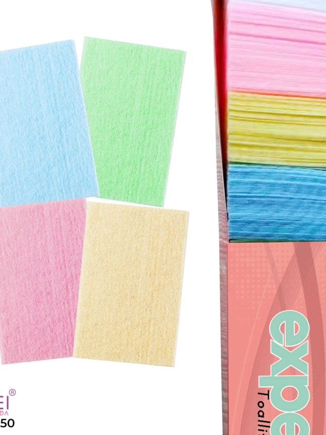 Algodón para Manicure sin Pelusa de Colores