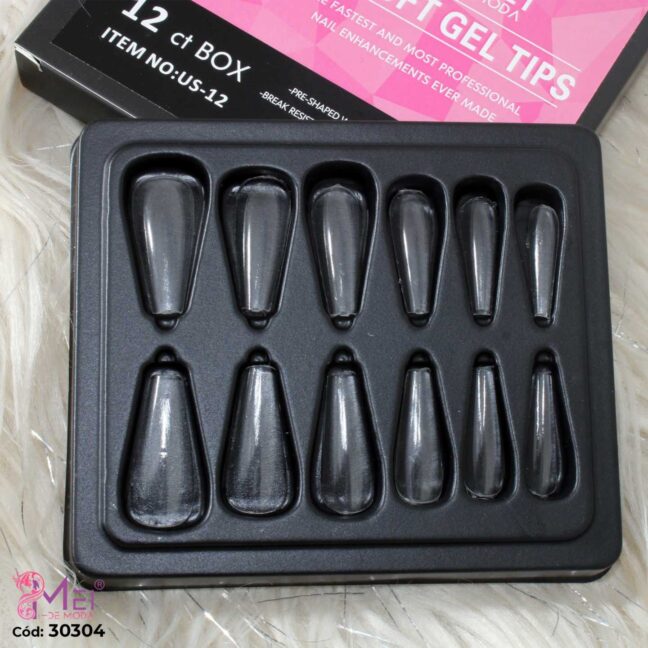Tips Soft Gel Ballerina pre-curado 12 números