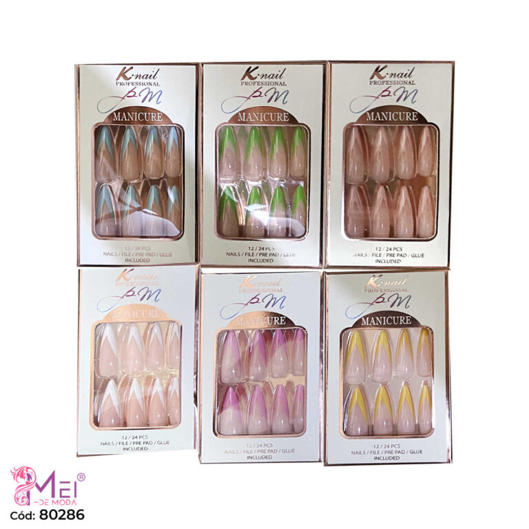 Tips Press on Diseño Francesa 12 pcs