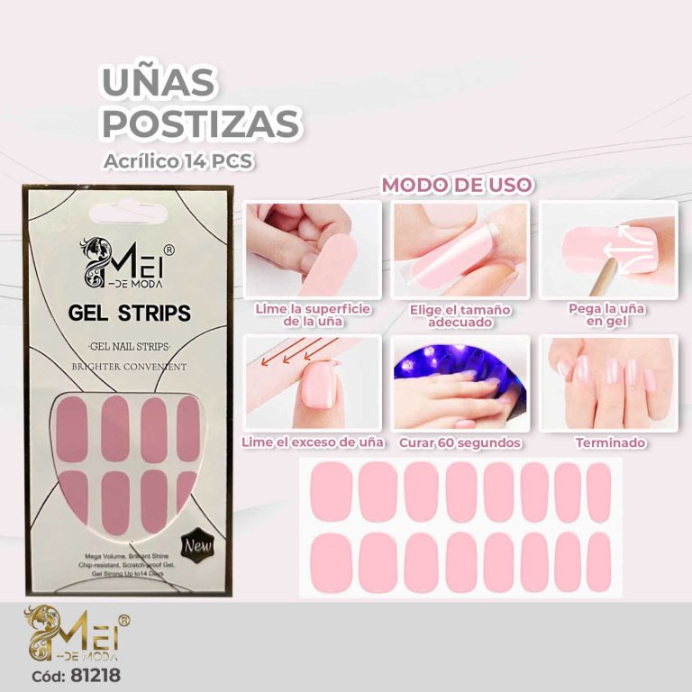 Uñas Gel Semi Curadas 14 pcs