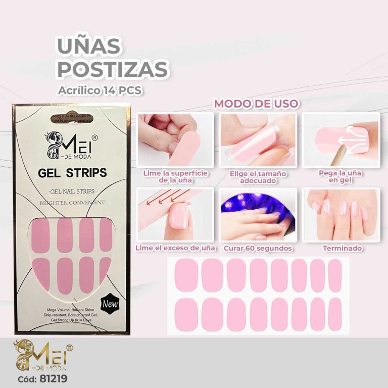 Uñas Gel Semi Curadas 14 pcs