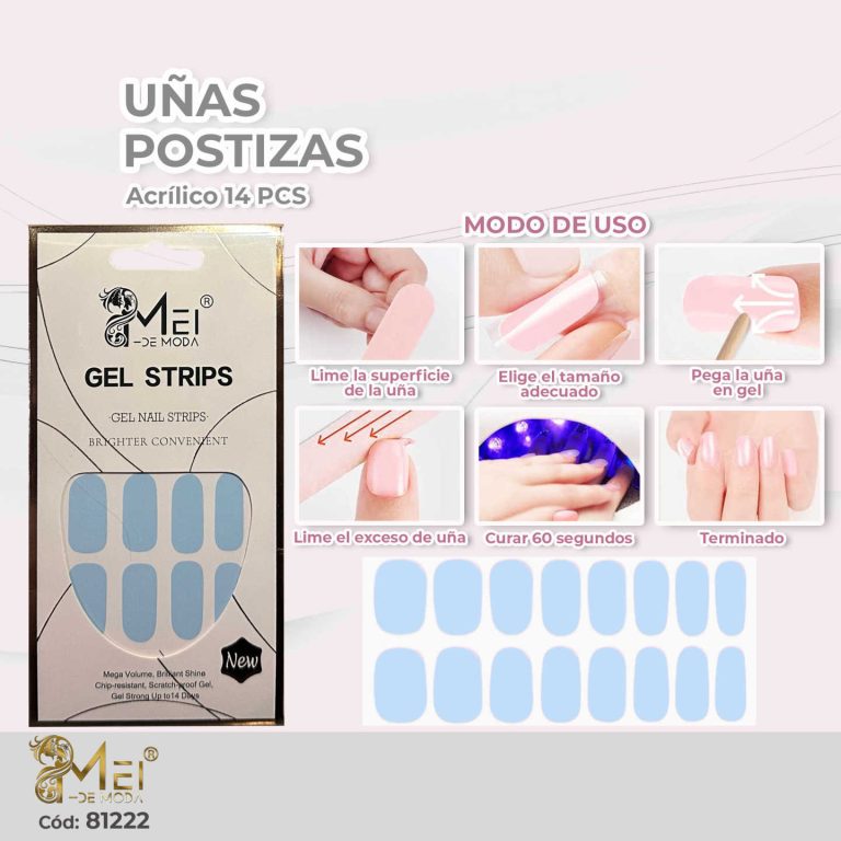 Uñas Gel Semi Curadas 14 pcs