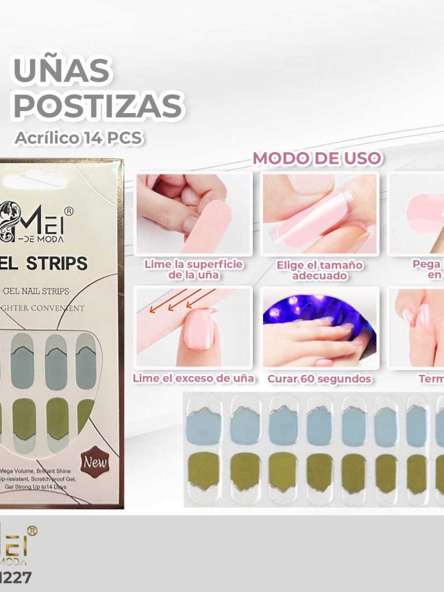 Uñas Gel Semi Curadas diseño 1 pcs