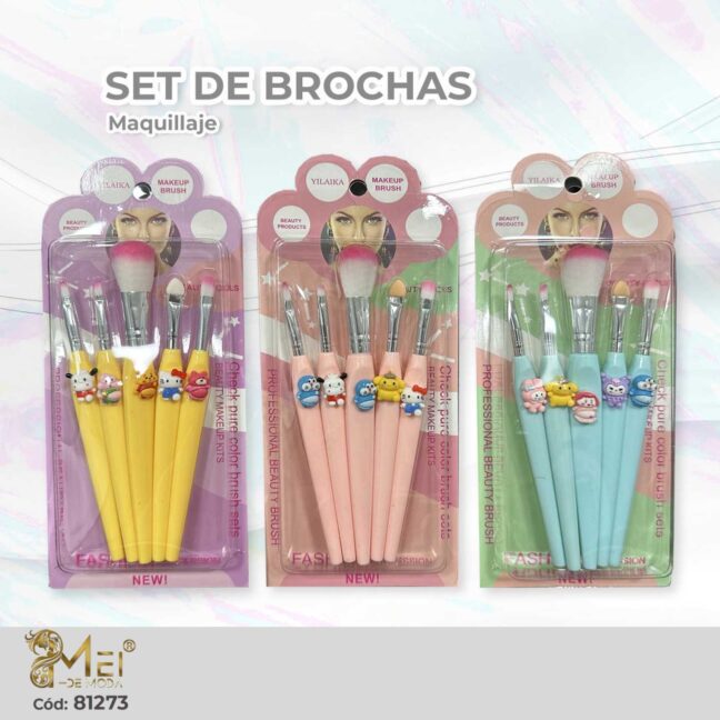Brochas con Diseño 5 pcs