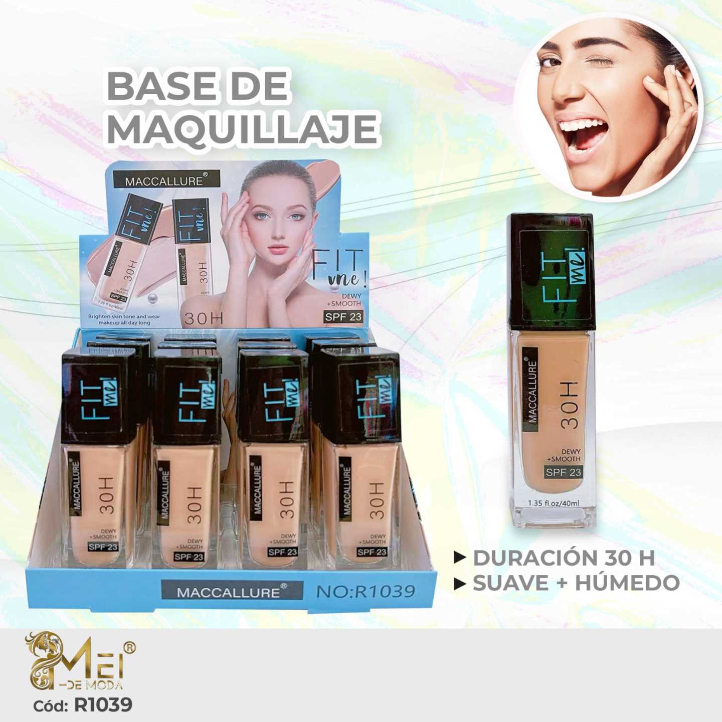 Base de Maquillaje Líquida Efecto Matte Flower Secret 40ml